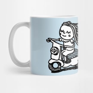 Dreamer on scooter Mug